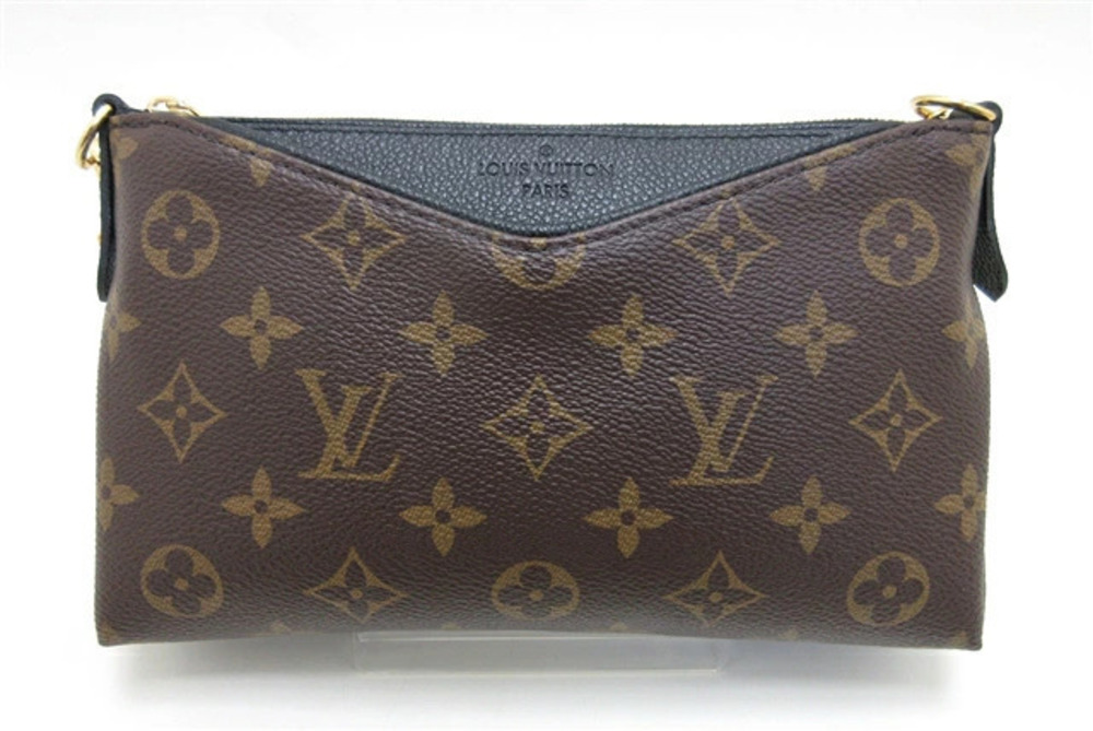 LOUIS VUITTON Shoulder Bag Pallas Clutch Monogram Noir Black